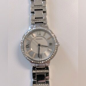 Fossil ES3282 Virginia Silver Dial Stainless Steel Women’s Watch